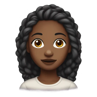 Black girl,brown eyes with twist sticker