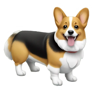 corgi with dolars  sticker