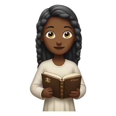 Girl with Bible  sticker