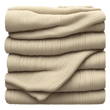 A cozy beige folded blanket  sticker