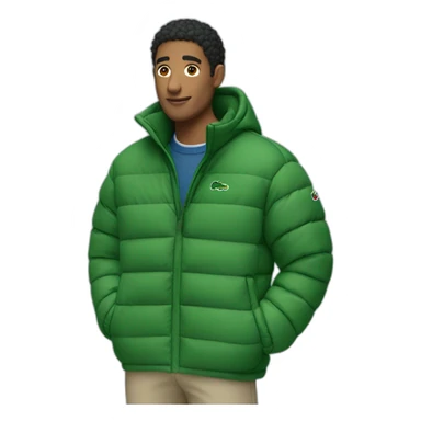 Lacoste puffer jacket sticker
