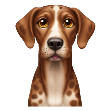 One realistic reddish brown catahoula leopard dog sticker