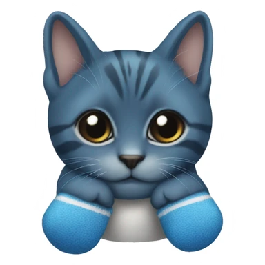 Deep-blue-baby-mittens sticker