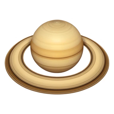 Ringless saturn sticker