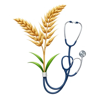 a single emoji combining a wheat stalk and a medical stethoscope sticker