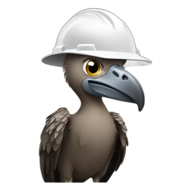 Vulture with hard hat sticker