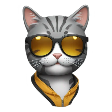 Cool Cat with sunglasses  sticker