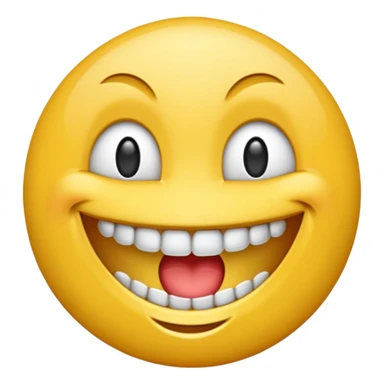 Emoji sonriendo con dientes de diamantes  sticker