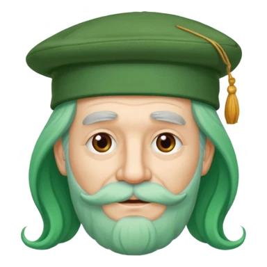 long green haired grandpa sticker