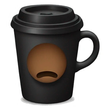 Black cup of coffee sticker