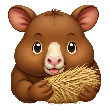 Cobaya comiendo heno sticker