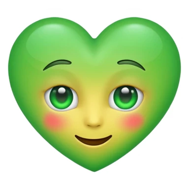 Emoji with green heart eyes  sticker