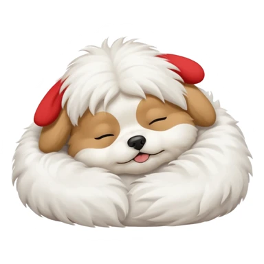 maltese sleeping sticker