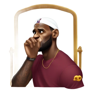 Lebron kissing lebron sticker