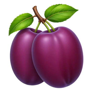 oval-shaped plum sticker
