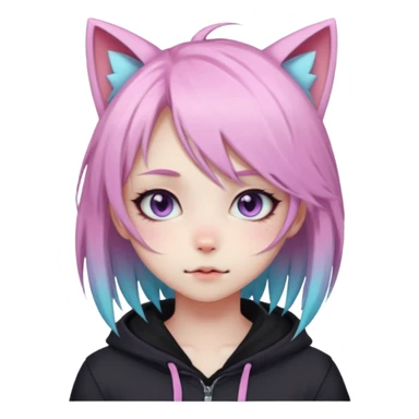 Gorgeous Cute Edgy Kawaii Lolita Pastel Gradient Beautiful Anime Emo CatLady sticker