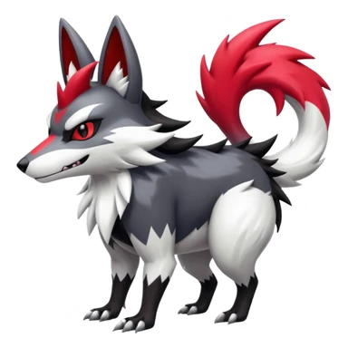 Shiny furry cool Zangoose-Obstagoon-fusion sticker