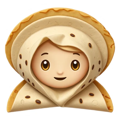 flour tortilla without filling sticker