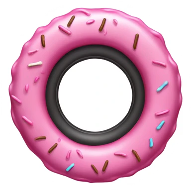 Tire  with pink donut inside  sticker