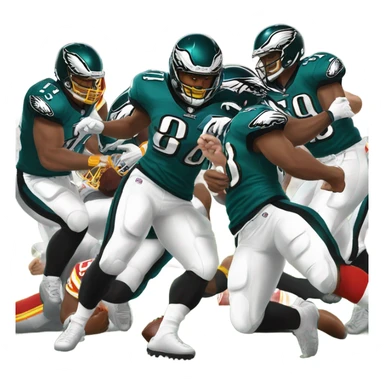 Eagles beating up chiefs sticker