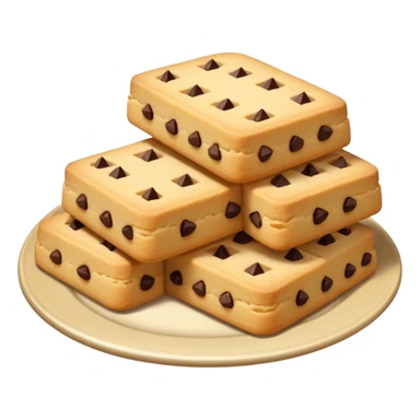 A plate of shortbread biscuits full of chocolate sticker