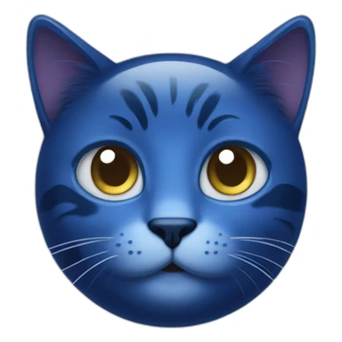 blueberry with cat face sticker