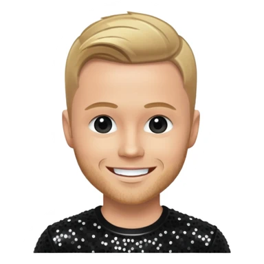 Nicky Byrne from Westlife with black sequin outfit sticker