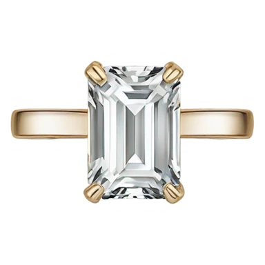 Emerald cut engagement ring sticker
