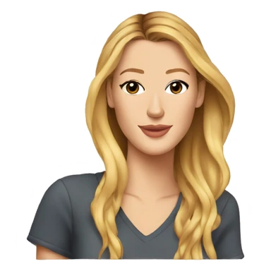 blake lively cartoon wearing tee sticker