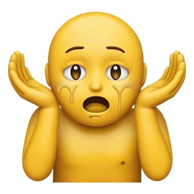 Basic emoji choking itself with both hands sticker