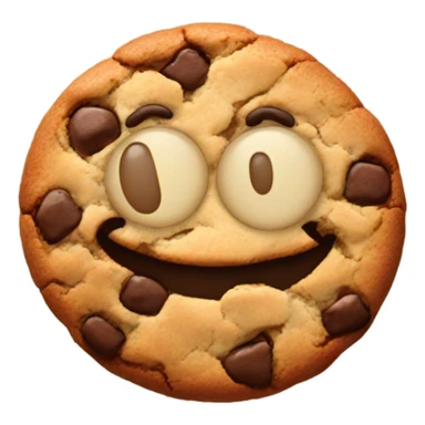 giant cookie with arms legs and face  sticker