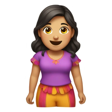 Fat Hispanic girl sticker