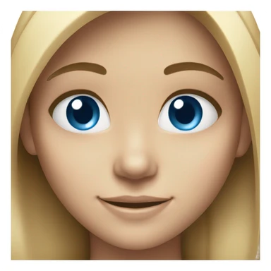 smiling girl with blue eyes sticker