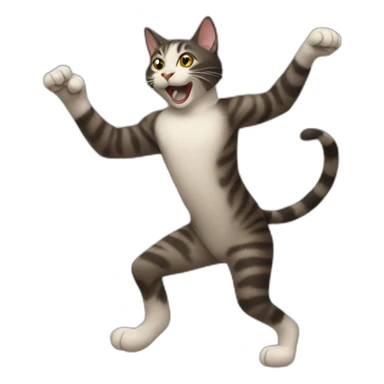 Cat dancing the loin walk  sticker