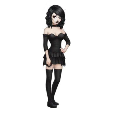 goth with best make up and big torso sticker