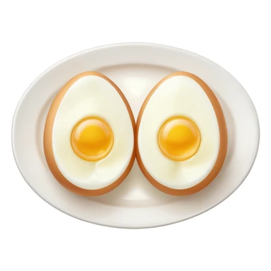 2 Boil egg cut in a plate sticker