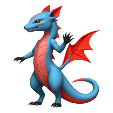 Salandit-Salamence-Foxy-Fembryon-fusion sticker