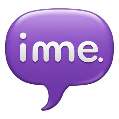 Purple Speech bubble sticker that says "me" in white letters by  sticker