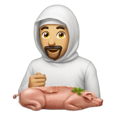 An Arab who eats pork sticker