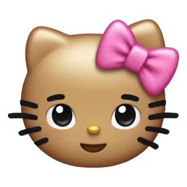 hello kitty with a pink bow  sticker