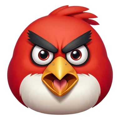 red angry bird sticker