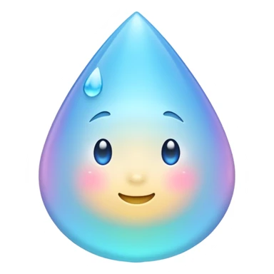 Pastel raindrop sticker