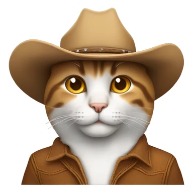 Cat with cowboy hat sticker