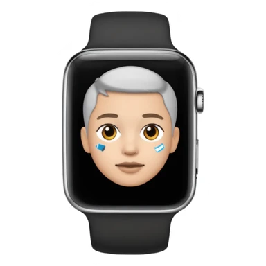 Young person wearing a smartwatch sticker