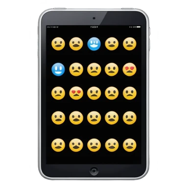 text on tablet sticker