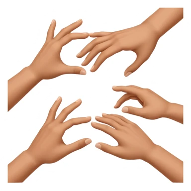 hands moving up and down sticker