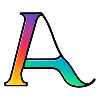 Color-gradient Alphabetical Letter “A” sticker