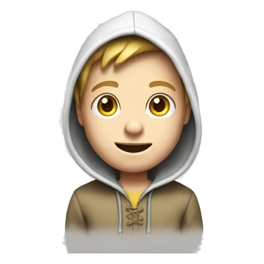 Pinocchio white boy with hoodie sticker
