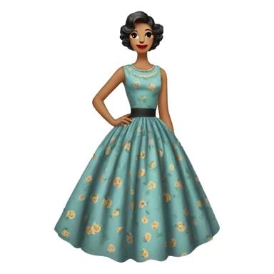 Vintage dress sticker