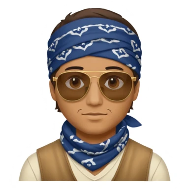 men with bandana & sunglass sticker